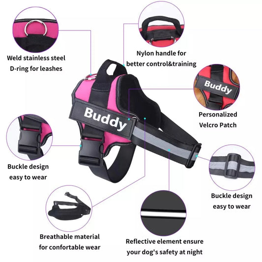 No-Pull Customisable Dog Harness